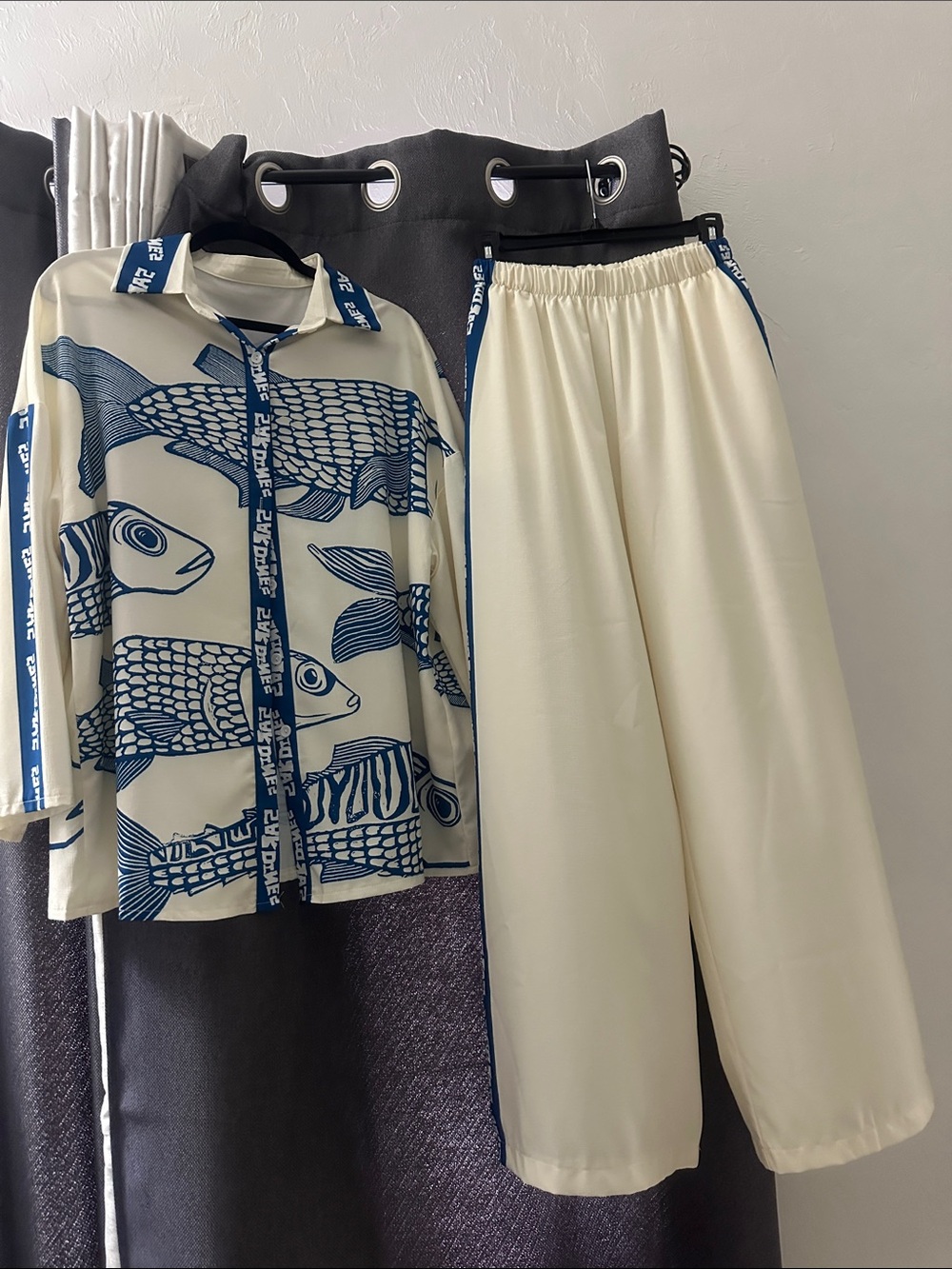 Oversized Cream Sardines Pant Set